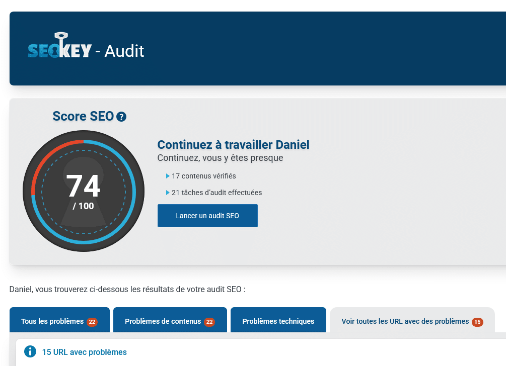 SEOKEY Audit en français